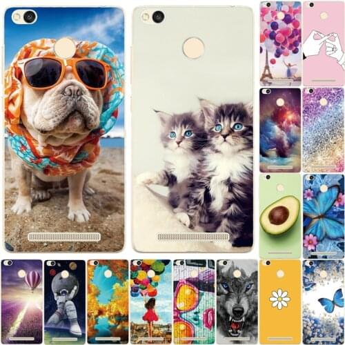 TPU Case For xiaomi Redmi 3s Redmi 3 Pro Case Silicone Phone Cover for xiaomi Redmi 3 Pro Case Redmi 3S 3 S Pro Case 5.0" flower