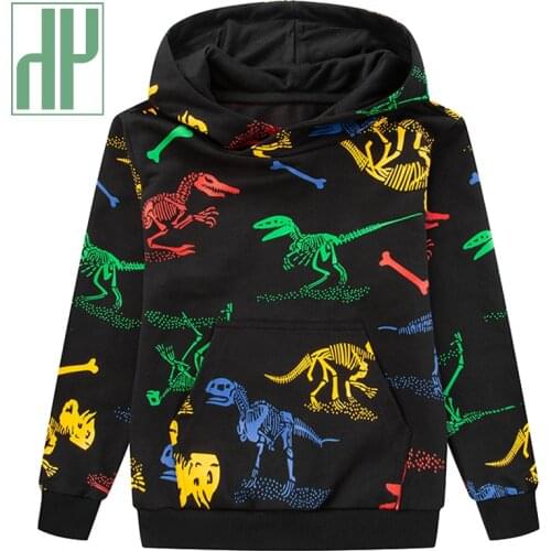 HH Kids New Spring Dinosaur Hoodies for Boys Toddler Sweatshirt Baby Boy Casual Long Sleeve Hoodie Clothes Childrens Clothing