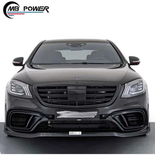 S CLASS w222 ko B700 style body kit fit for high quality w222 front lip fog light cover rear diffuser with tip body kit