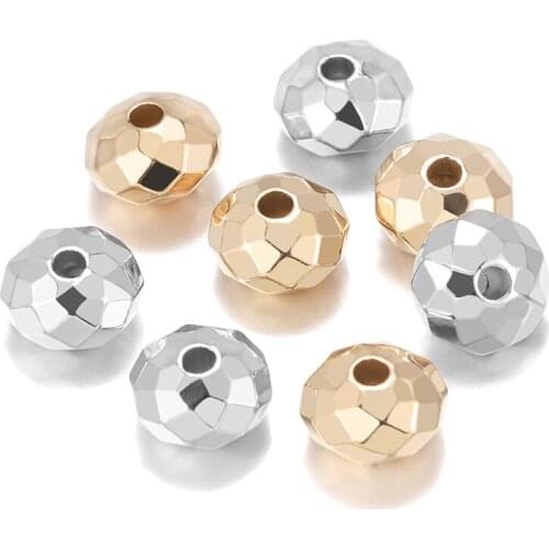 100pcs/lot Bulk Seed Spacer Wheel Round CCB Plastic Loose Beads For Bracelet Necklace DIY Jewelry Makings Supplies Accessories