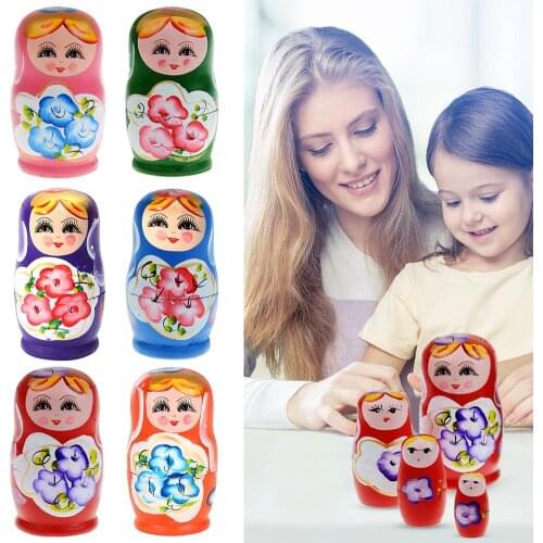 Cartoon Wooden Matryoshka Doll Russian Nesting Doll Creative for Child Christmas Gift Necessary Fun Decompression Toys