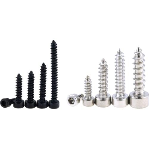 M2 M2.6 M3 M3.5 M4 M5 M6 Hex Hexagon Socket Cap Head Self Tapping Screw 8.8 Grade OR 304 Stainless Steel Allen Head Screw