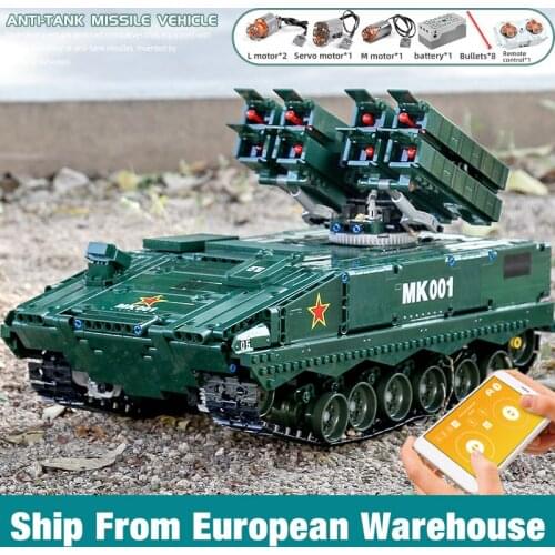 Mould King 20001 Military Model Compatible With HJ-10 Anti-Tank Missile Car Building Blocks Brick Kid Christmas Toys Gifts