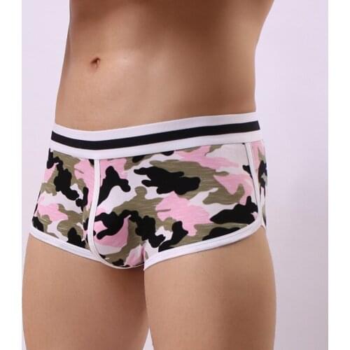 Men Underwear U Convex Pouch High Quality Male Panties Cotton Brand Camouflage Underwear Fashion Sexy Mens Boxers Shorts