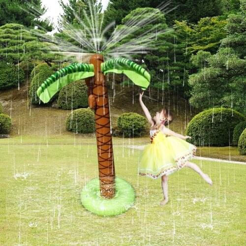 Inflatable Water Sprayer Simulation Coconut Tree Summer Children Play Water Polo Spout Outdoor Parent-Child Beach Lawn Pool Cute