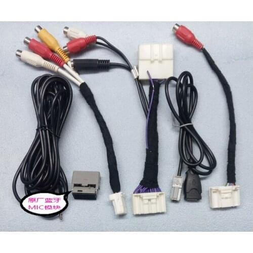 Update AUX Input+Audio and Video Reversing Camera Input+USB Cable+Bluetooth MIC Input Function For toyota Levin collora