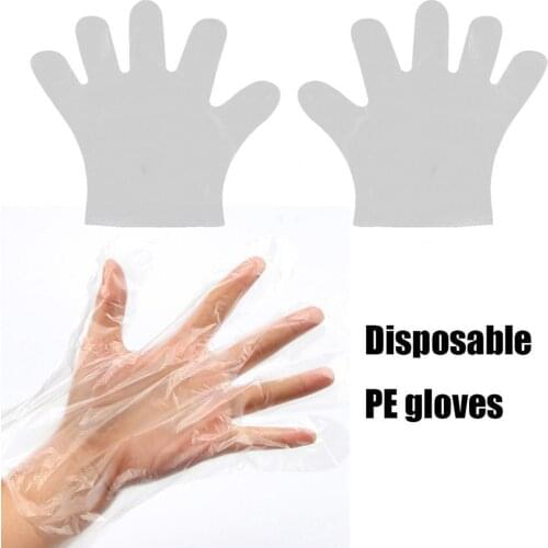 Disposable Gloves Transparent Plastic Gloves for Cooking BBQ Kitchen Dishwashing Gloves Household Cleaning Glove