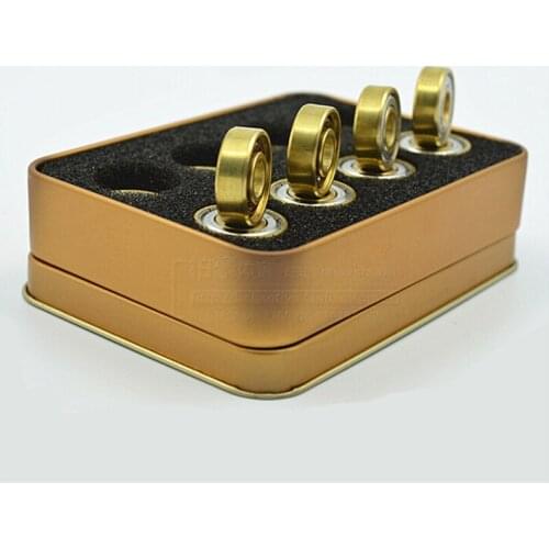 Inline speed skating bearing black golden 608z speed bearing oil-free fast spin skateboard anti-cracked roller skates 16 pcs/lot