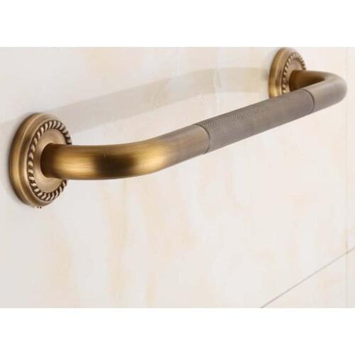 Bathtub Grab Bar Antique Brass Grab Bar Grab Rail Armrest Handle 50cm Toilet Elderly Handrail Home Safety Wall Mounted