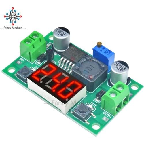 LM2596S LM2596 DC 4.0~40 to 1.3-37V Adjustable Step Down Power Module + LED Voltmeter DC-DC module