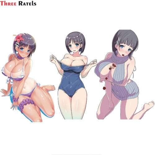 Three Ratels A635 Kirigay Suguha Sword Art Online Cute&Sexy The Bikini Girl Decal For Car Body Laptop Wall Decor Vinyl Materal