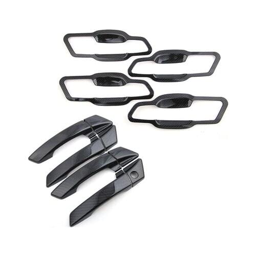 Carbon fiber ABS Door Handle Bowl Door handle Protective covering Cover Trim Car Styling for Changan cs75 CS55 CS95 2014-2020