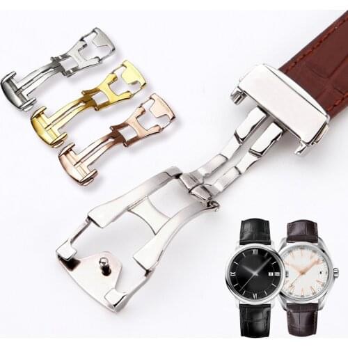 Watch Clasp For Omega SEAMASTER PLANET OCEAN SPEEDMASTER Strap Accessories Watch Stainless Steel Folding Butterfly Watch Buckle