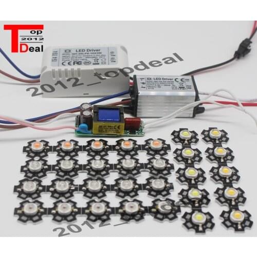 10pcs 3w cold white 6000k-6500k /royal blue /full spectrum led 380-840nm +1pcs 6-10x3w 600mA led driver DIY