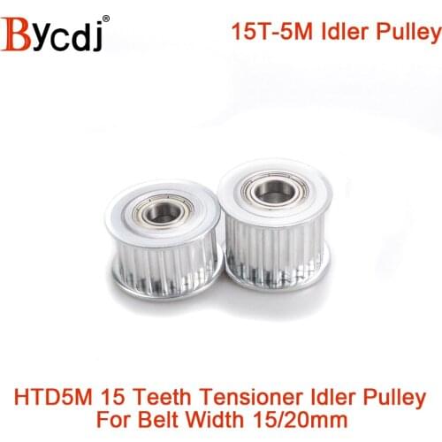 15 Teeth 5M Idler Pulley Tensioner Wheel Bore 3/4/5/6/7/8/9mm with Bearing Guide 5M synchronous pulley HTD5M 15teeth 15T
