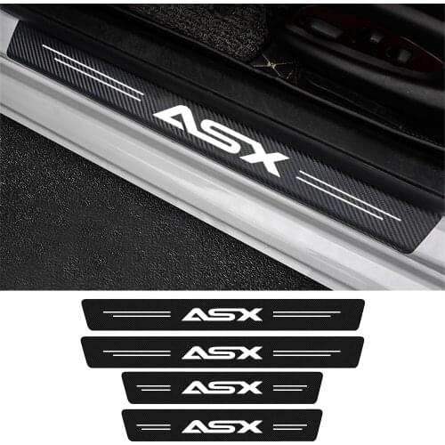 4Pcs For Mitsubishi ASX 2021 2020 2019 2018 2017 2016 2015 2014 2013 2012 2011 2010 Car Door Threshold Sticker Decal Accessories