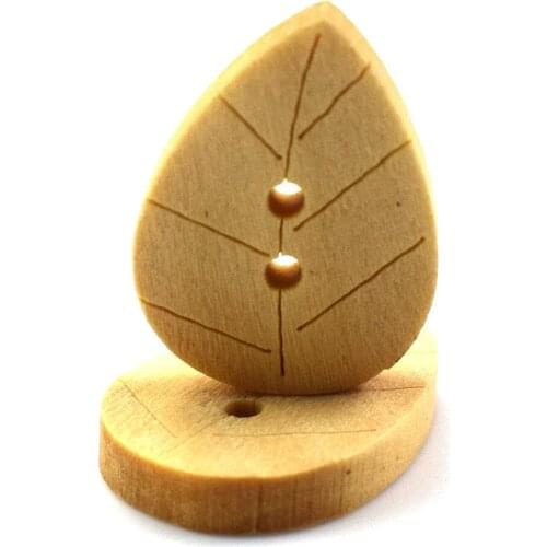 500PCS Leaves Wood Apparel Sewing Buttons for Clothes Decorative Crafts Sewing Buttons Crafts Scrapbooking Accessories