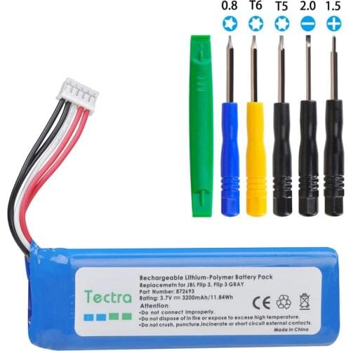 3200mAh GPS872693 Battery for JBL Flip 3, Flip 3 Gray Speaker