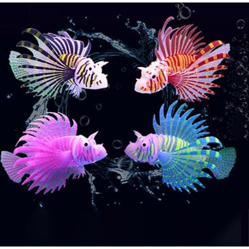 Aquarium Decoration Fish Tank Artificial Fish Decoration Glowing Lionfish Floating Home Or Office Aquarium Decoration Ornament