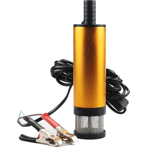 12V 24V Mini Car Electric Oil Pump 51MM 38MM Aluminum Alloy Pumping Diesel Oil Water Submersible Shell Fuel Transfer Pump