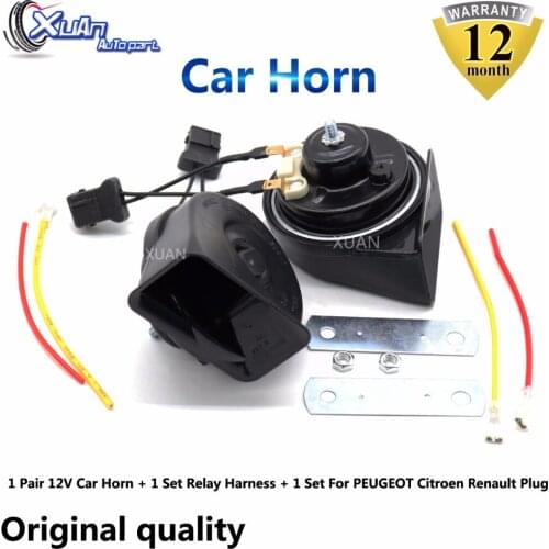 XUAN Car Auto Horn Snail Horn For Renault Fluence Duster Twingo Scenic Tallisman Koleos Symbol Lutecia Megane Zoe Trafic Captur