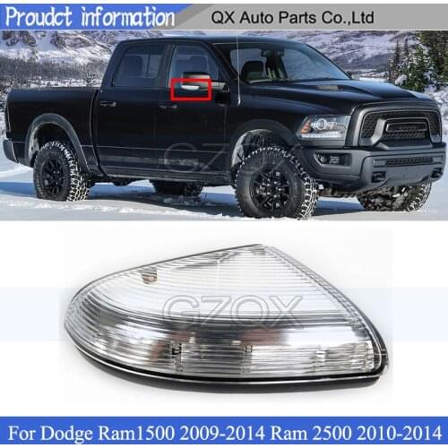 CAPQX Rearview Side Mirror Turn Signal Lamp light For Dodge Ram 1500 2009 2010 2011 2012 2013 2014 Ram 2500 2010-2014