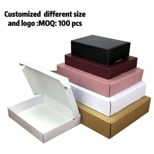 50pcs kraft paper box White Black Kraft box for packaging Brown handmade gift soap paper boxes candy gift box