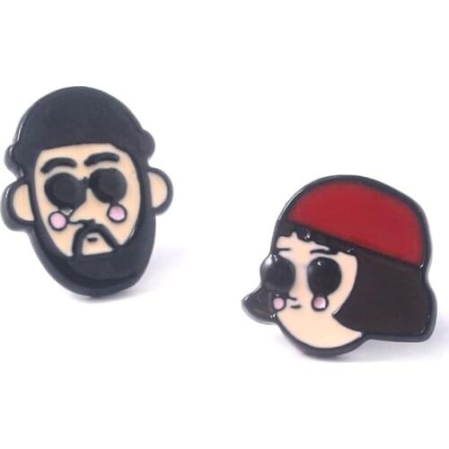 Cute Mathilda Leon Acrylic Earring The Professional Killer Character Leon And Matilda Cartoon Earring For Girls Couple Jewelry