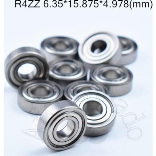 R4zz 6.35*15.875*4.978(mm) 10pieces bearing metal sealed free shipping ABEC-5 chrome steel miniature bearings hardware