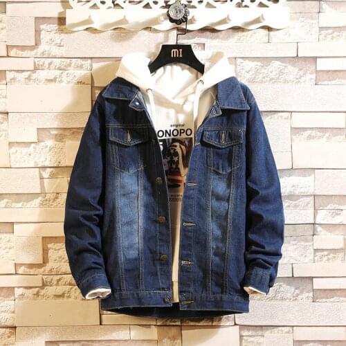 Spring/Autumn Slim Fit Denim Jackets Mens Streetwear Jean Jacket Cowboy Single-Breasted Coat Fashion Men Clothing M-3XL 301