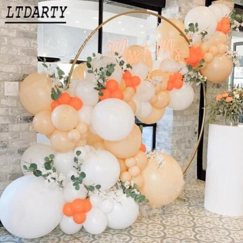 87Pcs White Orange Color Balloons Garland Kit Arch Summer Fruit Party Decors Birthday Wedding Baby Shower Party Decorations