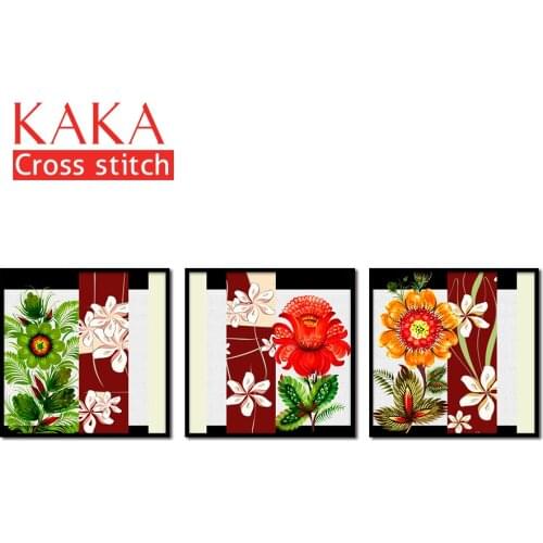Cross stitch kits,Embroidery needlework sets with printed pattern,11CT-canvas for Home Decor Painting,Flowers Full NCKF142
