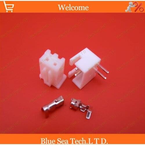 Sample,50 sets 2 Pin XH 90 angle bend Pin Connector 2.54mm XH-2P Kits for PCB/Automotive/electronic circuit ect