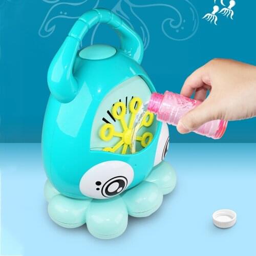Portable Bubble Machine Automatic Music Octopus Bubble Blower One-button Operation Kids Bubble Maker For Creating Atmosphere