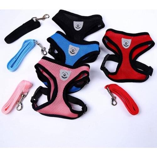 Adjustable Pet Dog Leads Chest Straps Small Pet Basic Halter Harnesses keep your dog & cat safe and comfortable