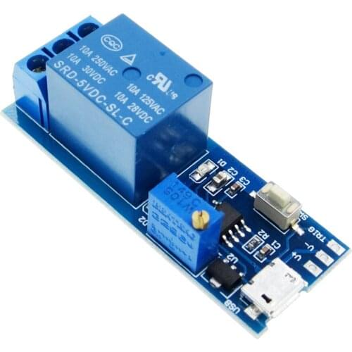 5V-30V Delay Relay Timer Module Trigger Delay Switch Micro USB Power Adjustable Relay Module