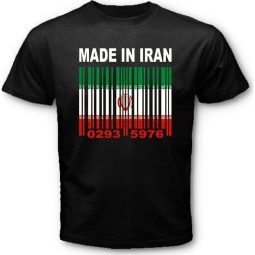 Made In Iran Iranian Persian Flag Custom Barcode Numbers T-Shirt Y58 For Youth Middle-Age The Elder Tee Shirt