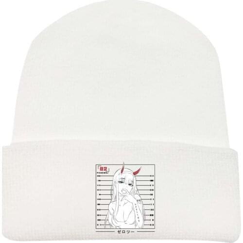 Cotton Hat Partner Killer Kawaii Zero Two Japanese Anime Darling In The Franxx Streetwear Girl Printing Unisex 2021 New Beanies