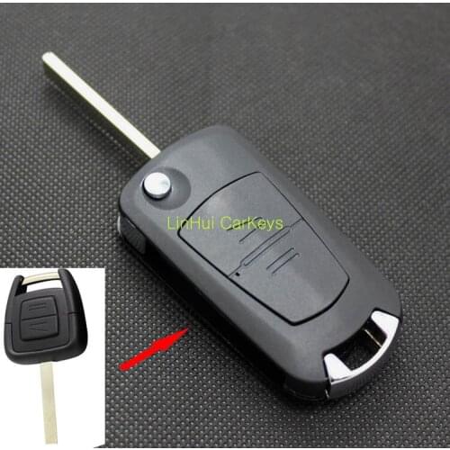 PINECONE for OPEL VECTRA 3.2 CORSA 2 Buttons Uncut Brass Blade Modified Remote Blank Key SQUARE ABS Shell 1PC