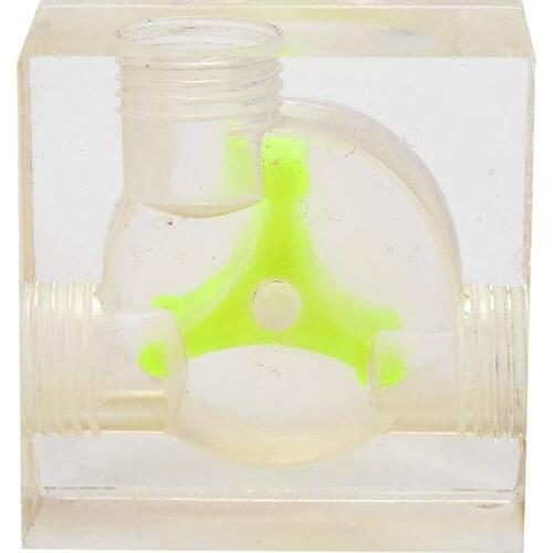 PC Water Cooling System Acrylic Three Way Visual Flow Indicator G1/4 Thread