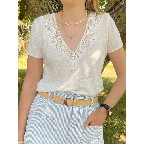 Hollow Out Patchwork Tee Shirt Women Summer Clothing 2021 Short Sleeve Sexy T-Shirt T Shirt Femme Elegant Top Tshirt Fashion