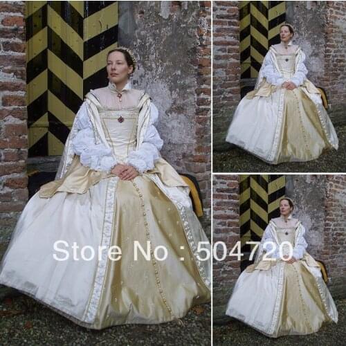 19 Century White Civil War Southern Belle Gown evening Dress/Victorian Lolita dresses/scarlett dress US6-26 V-301