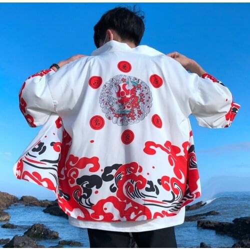 2020 Kimono Cardigan Men Haori Kimono For Karate Samurai Clothes Japanese Traditional Kimonos Male Yukata Kimono Japones FF2561
