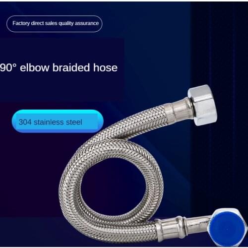 304 Stainless Steel Hose Angle Valve 90 Degrees Bend Pipe Bellows Toilet Hoses Bathroom Accessories, Hardware Products