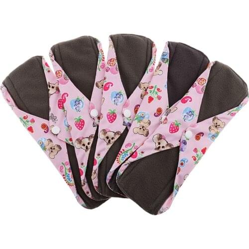 5Pcs Reusable Washable Cotton Sanitary Napkin Panty - Light And Thin Design, Clever Location for Women