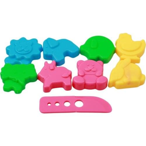 9pcs/Set DIY Space Mold Sand Castle Playdough Tools Plasticine Molds Play Tool Set Kit For Kids Gift Magic Toy