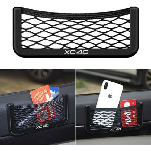 Car Storage Bag Elastic Flexible Mesh Back Cargo Truck Storage Organizer Net for VOLVO XC40 Interior Accessories Pocket