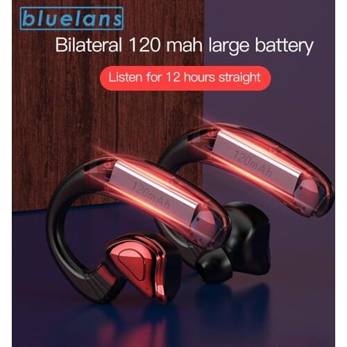 1 Pair Q9S Wireless Bluetooth 5.0 Waterproof Earphones Hifi Stereo Earbuds with Voice Function High Quality Replaceable battery