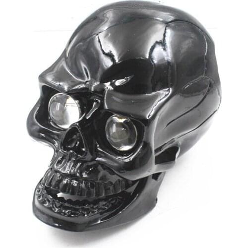 Black Silver Universal Skull High/Low Beam LED Headlight Motorcycle Head Light Lamp 12v For Harley Honda Yamaha Suzuki Kawasaki