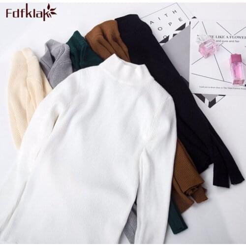 Женские вязаные пуловеры Fdfklak China At AliExpress